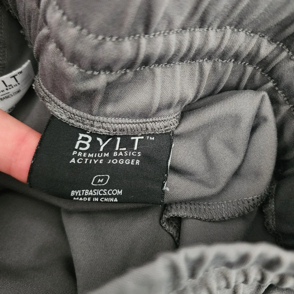 BYLT Active Jogger Mens Medium Gray Excellent Tapered Stretch Performance Pants